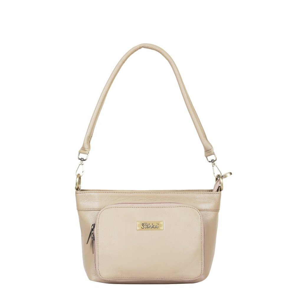 Leather Shoulder Tote Bag for Women – Taupe Colour Hobo Handbag Satchel Purse